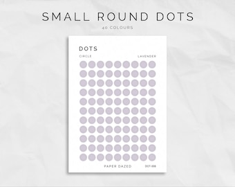 5mm Small Circle Stickers | Dot Stickers, Stickers for Bullet Journal and Planners, Translucent Stickers, Mini Dots, Nano Circle Stickers