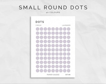 5mm Small Circle Stickers | Dot Stickers, Stickers for Bullet Journal and Planners, Translucent Stickers, Mini Dots, Nano Circle Stickers