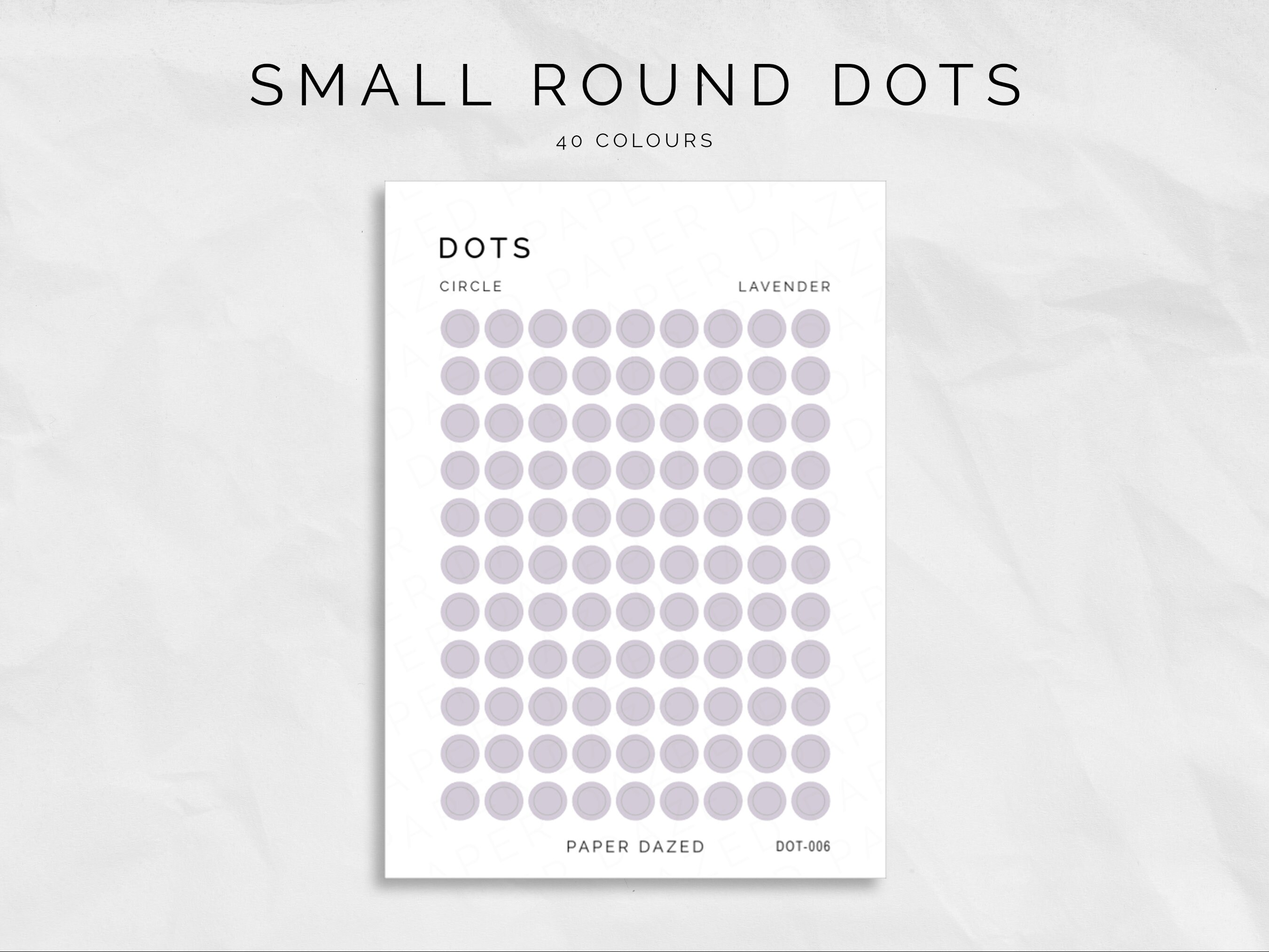 5mm Small Circle Stickers | Dot Stickers, Stickers for Bullet Journal ...