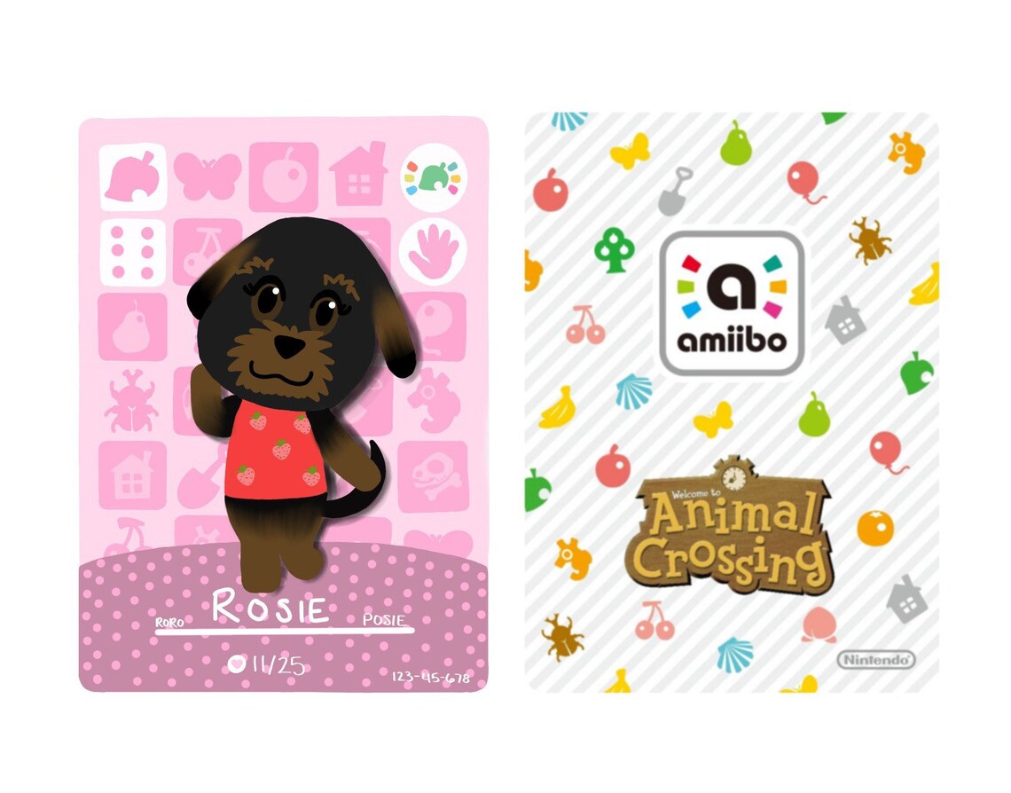 Custom drawn animal crossing amiibo cards | Etsy