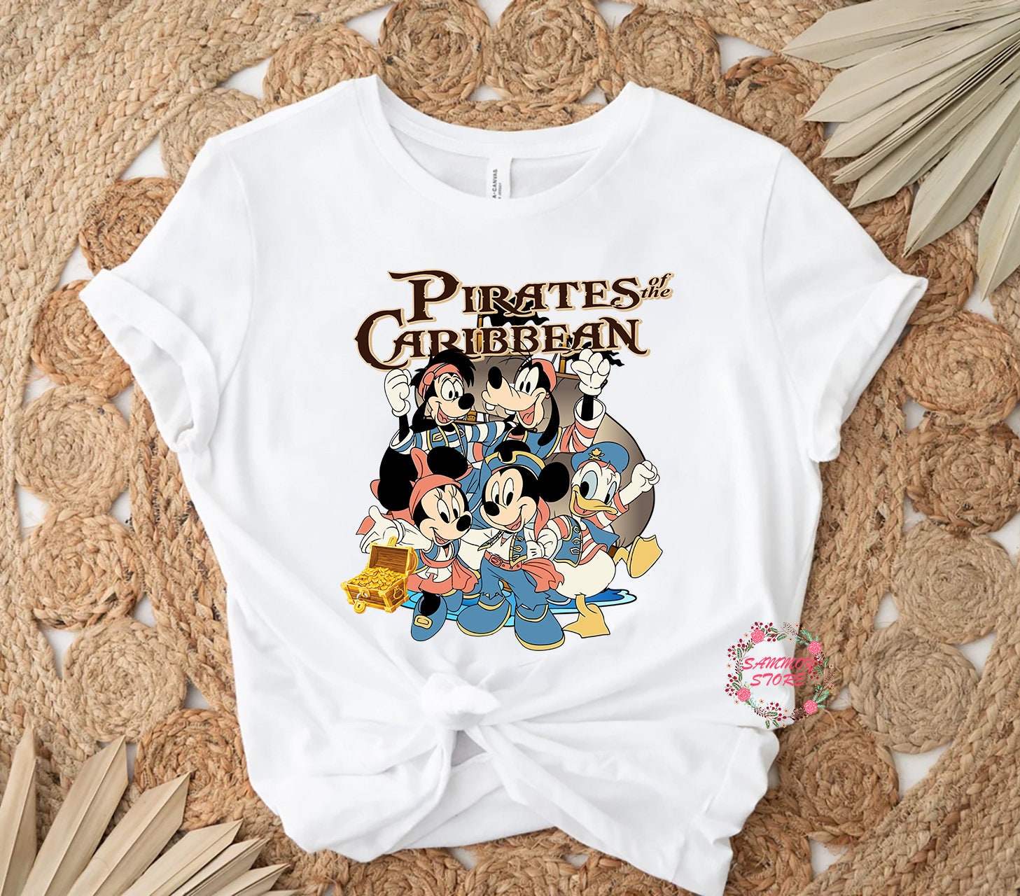 Vintage Pirates Of The Caribbean Shirt, Disney Tee, Disney Family