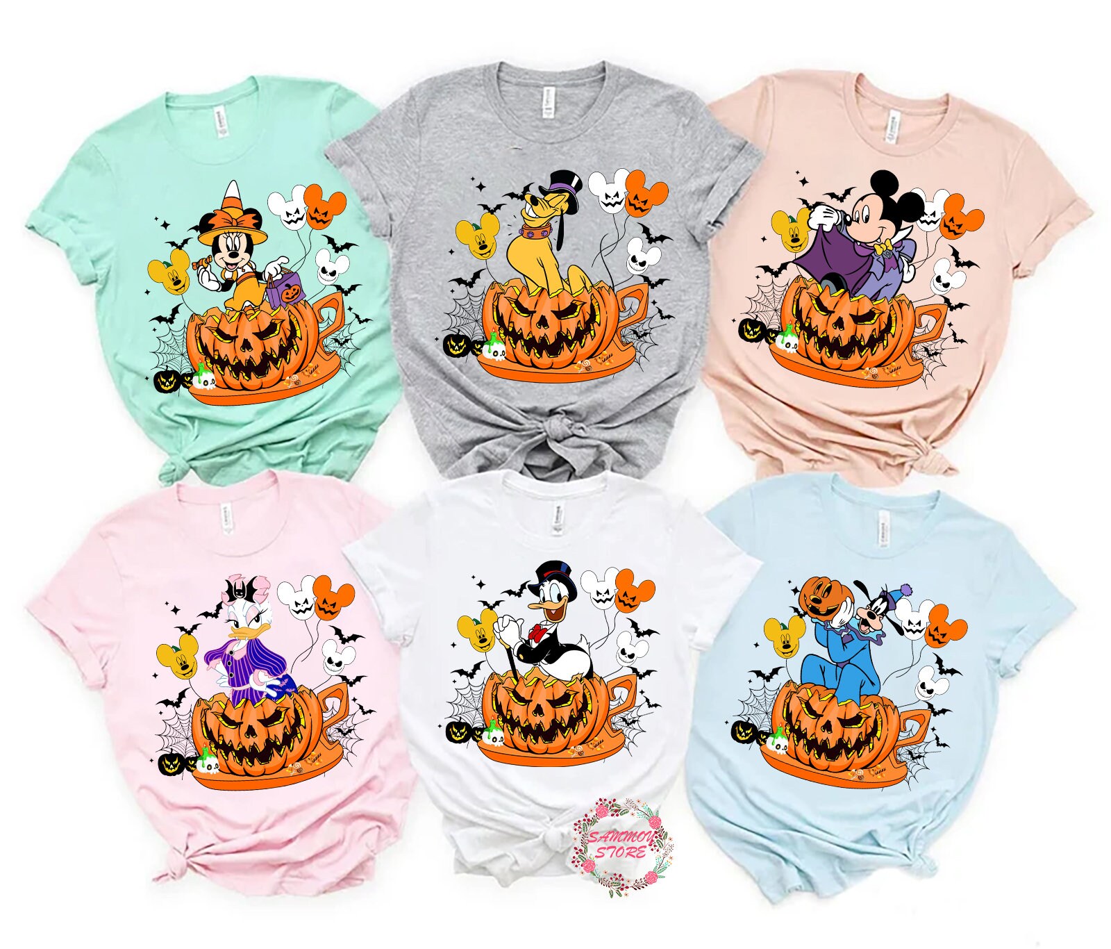 Discover Disney Vintage Mickey Halloween 2022 Matching T-Shirt