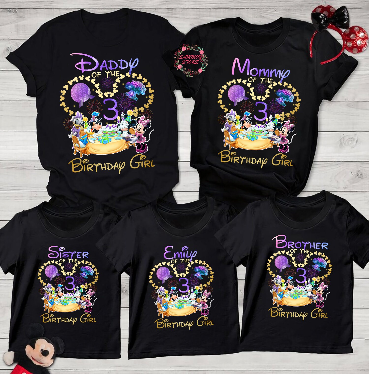 Disney Birthday Party Shirt, Disney Birthday Trip Shirt, Mickey Minnie T-shirt