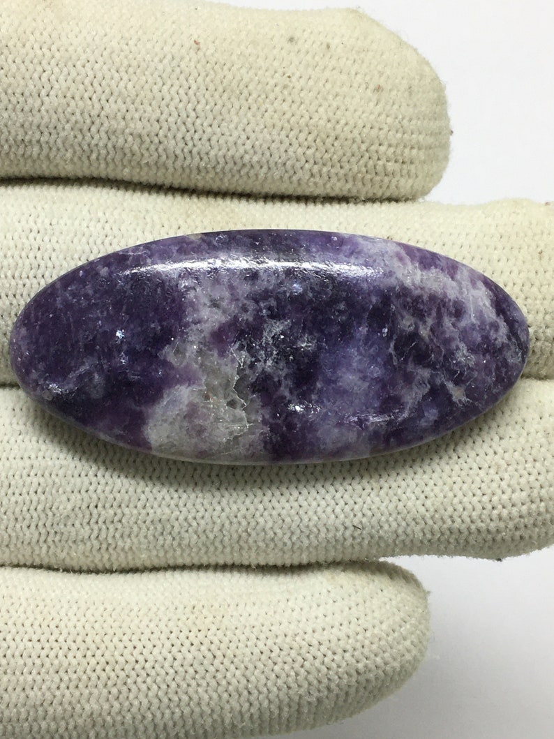Natural Purple Lepidolite Cabochon Weight 49.60Crt Size 40X20MM Superb Quality Lepidolite Gemstone Jewellery Making Handmade Loose stone
