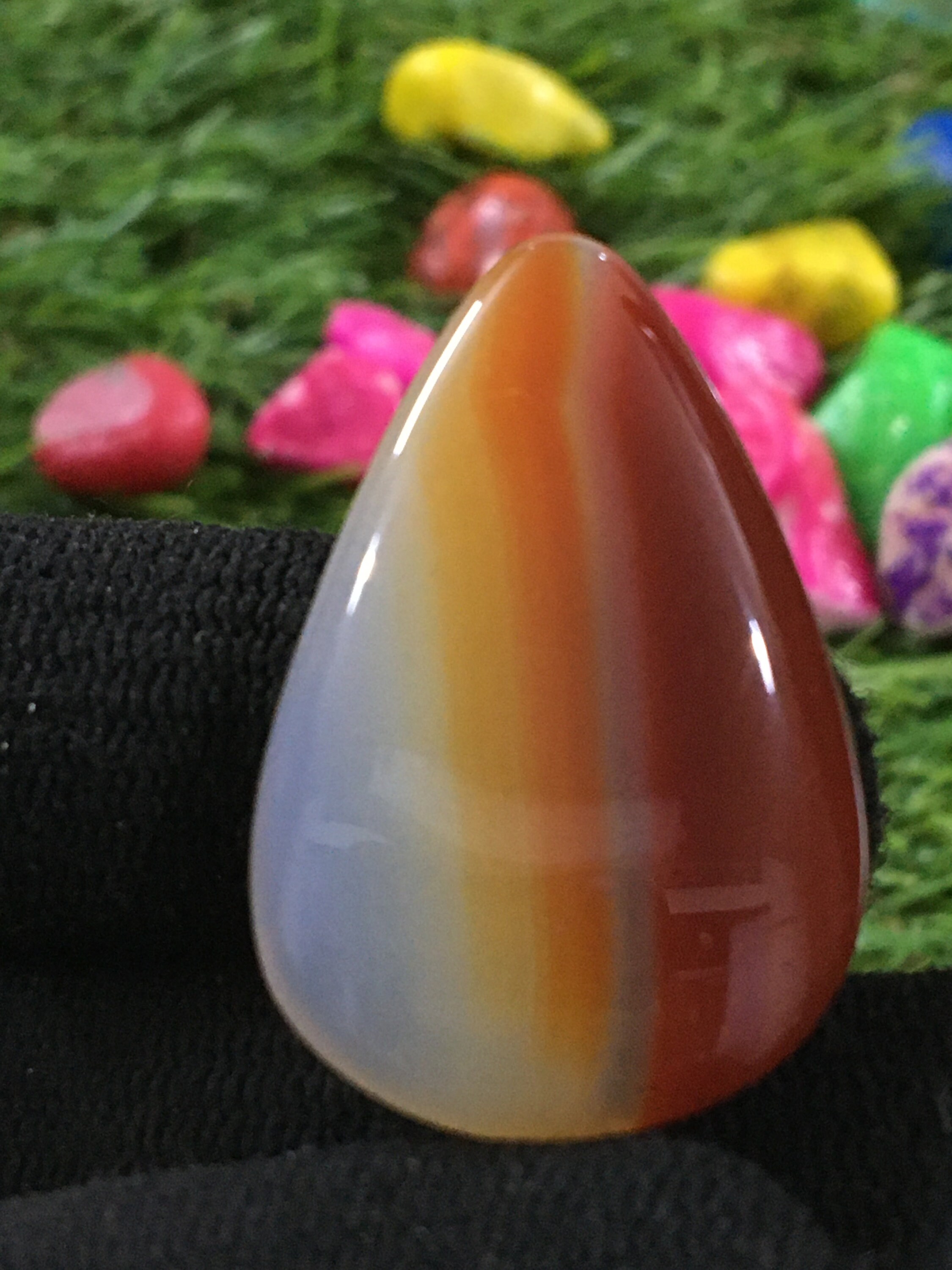 ONYX Birne Form 43.20crt Größe 35x23mm schöne Farbe perfekte | Etsy