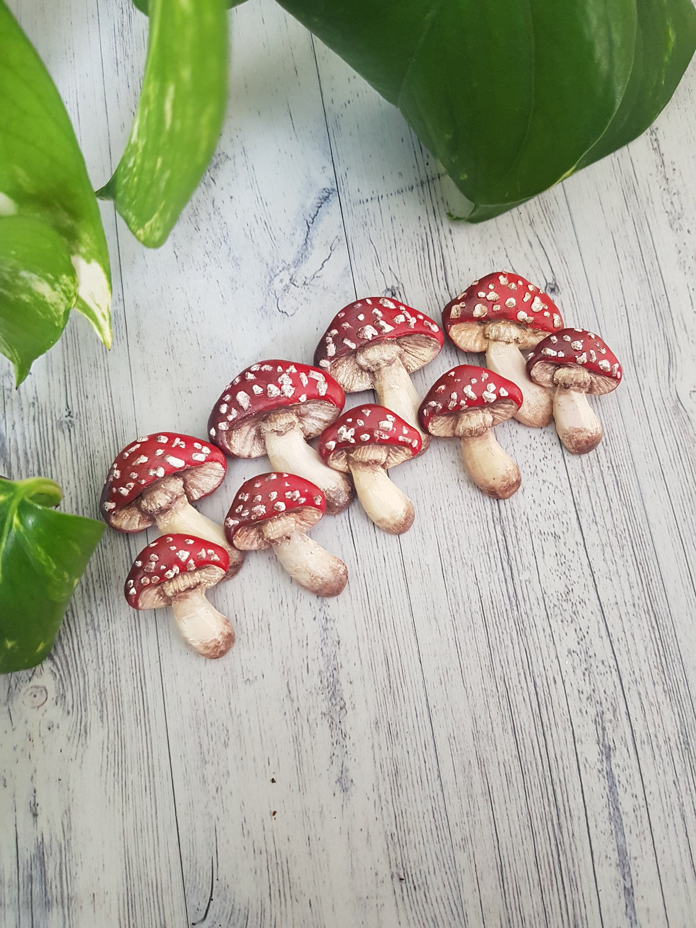 Polymer clay mushroom pins handpainted brooch bag pin Etsy