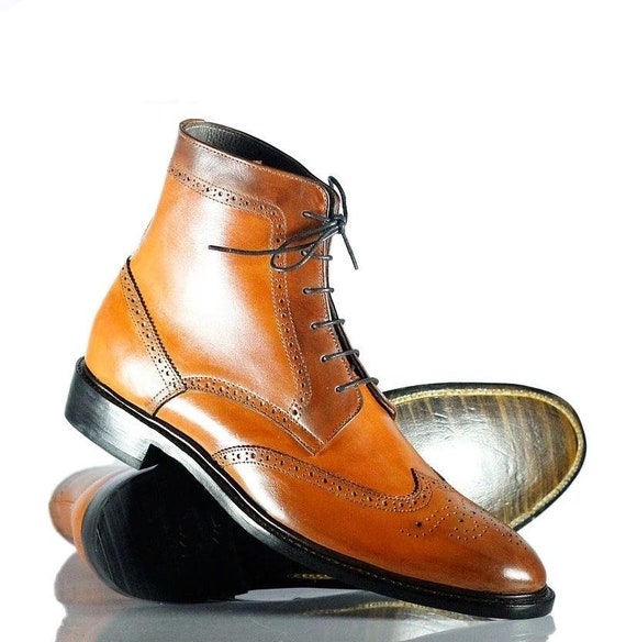 mens casual boots tan