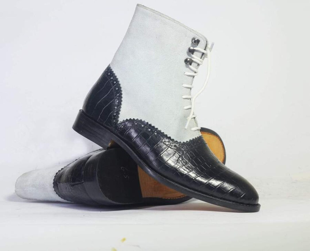 mens black lace up boots uk