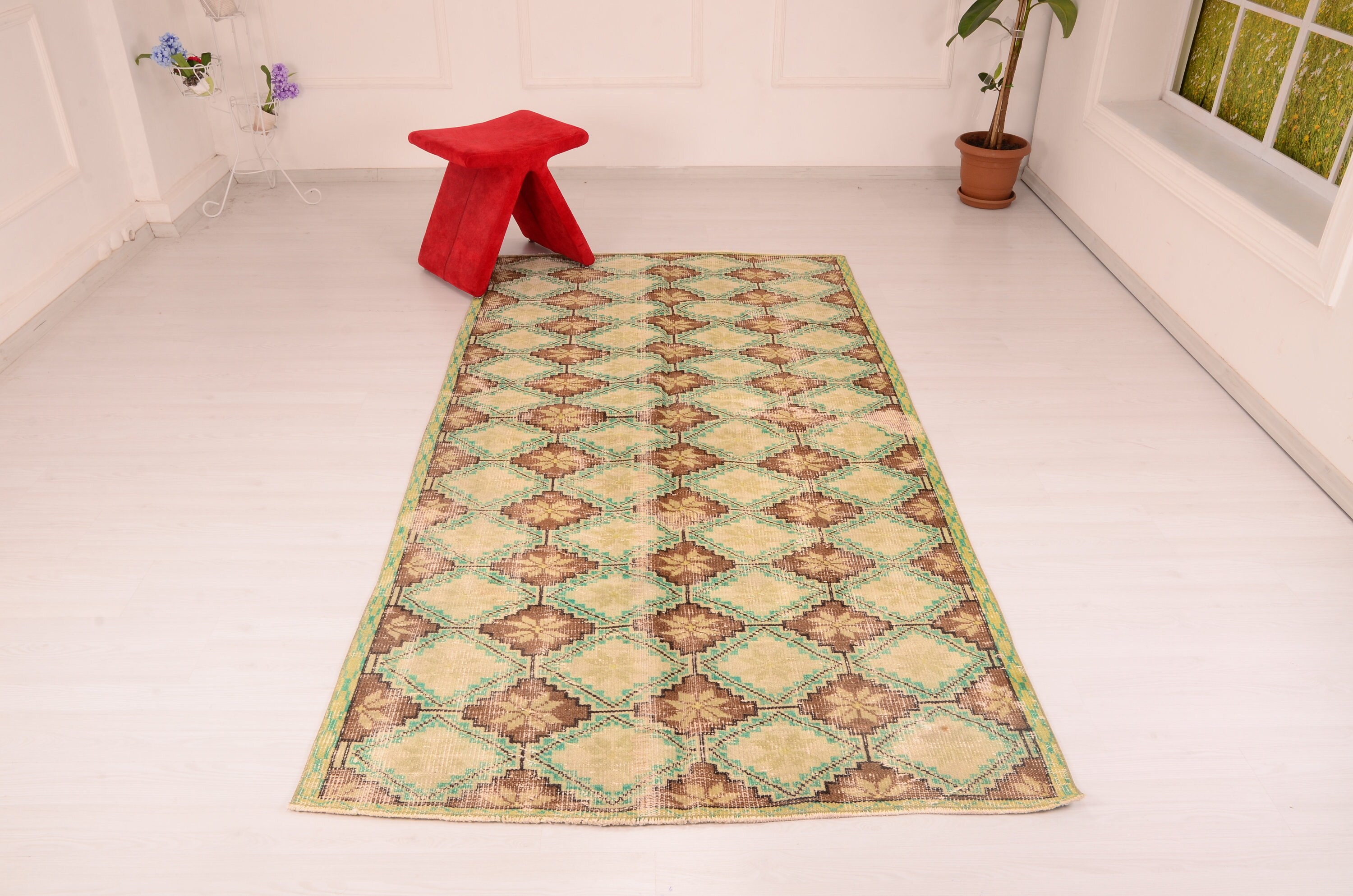 Turkish Rug Vintage Rug Area Rug Wool Rug Kitchen Rug Etsy