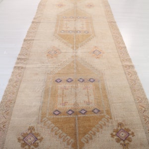 Anatolian Oversize Runner, Large Long Runner, Beige Vintage Runner Rug, 5x10 runner, Anatolian Soft Rug, Turkish Kars Rug, Vintage Runner