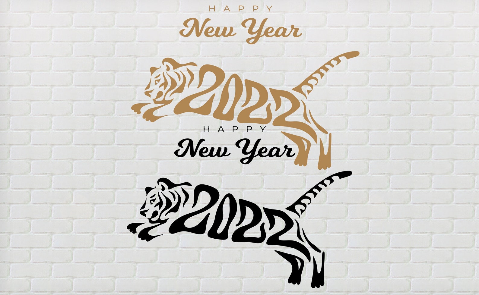 2023 Svg New Year Tiger Svg Happy New Year Vector Holiday Etsy