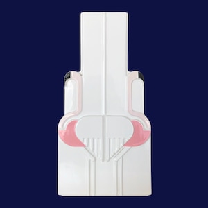 Pink Art Deco Porcelain &quot;Flamingo&quot; Vase by GOLDSCHEIDER – Post Modern Vintage Home Decor - 1980s