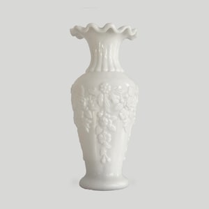 Vintage Opaline Glass Vase Portieux Vallerysthal, France
