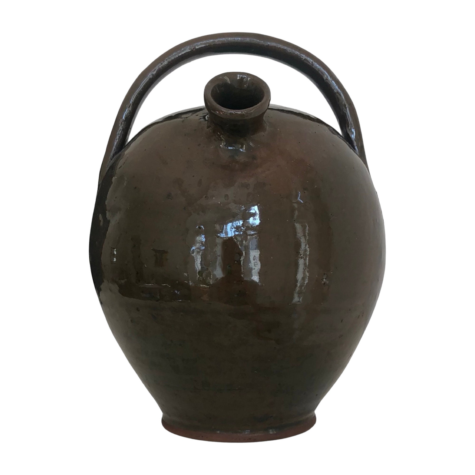 Vintage Wine Jug Mid Century Handmade Pottery Etsy