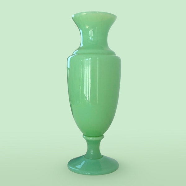 Art Deco Sèvres France Vase | Green Opaline Glass | Signed Original | Historistic