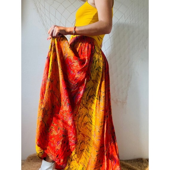 Vintage Gorgeous Abstract Maxi Skirt