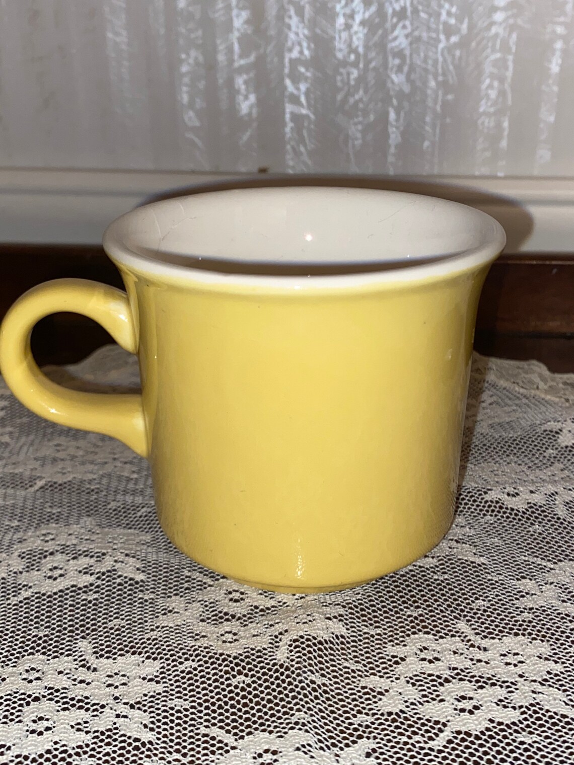 2 VINTAGE YELLOW MUGS/ Etsy