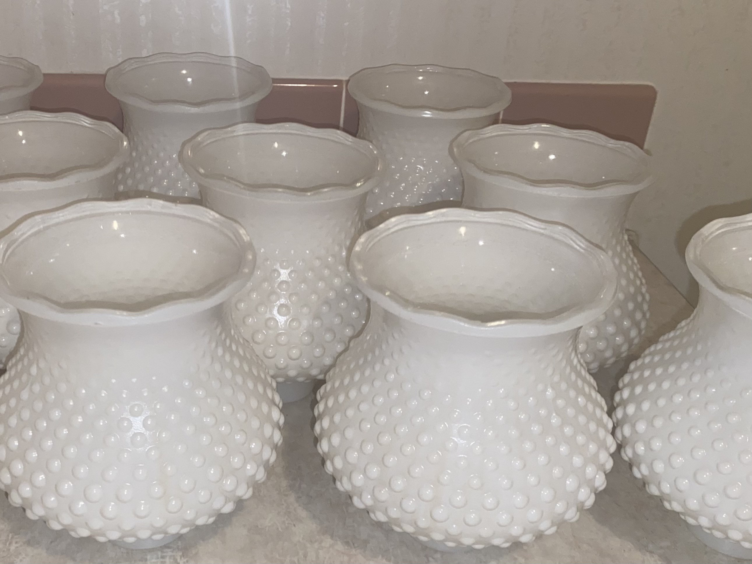VINTAGE HOBNAIL MILKGLASS Globes/Fenton Glass Etsy