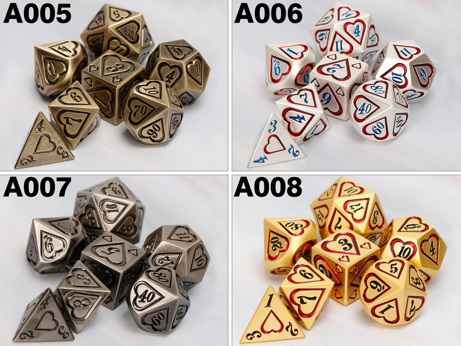 Métal dnd dés set / d et d dés ensemble / dés polyèdres / Etsy