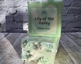 lily of the Valley Soap, handmade floral soap for gentle skin care-luxurious gift for her