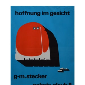 Original vintage German exhibition poster from 1971