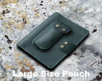 Personalized Leather iPad 2025 Case iPad pro 13/pro 11/air 13/10.9/pro 12.9 Portfolio Case with Optional Detachable Storage Pouches 7DVIP01