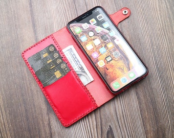 Personalized iPhone 15 Pro Max 15 Plus 14 14 Pro Max/14 Plus 13 pro max 13 pro 13 11 pro max 12 Pro Max 12 mini Wallet Case Leather Handmade