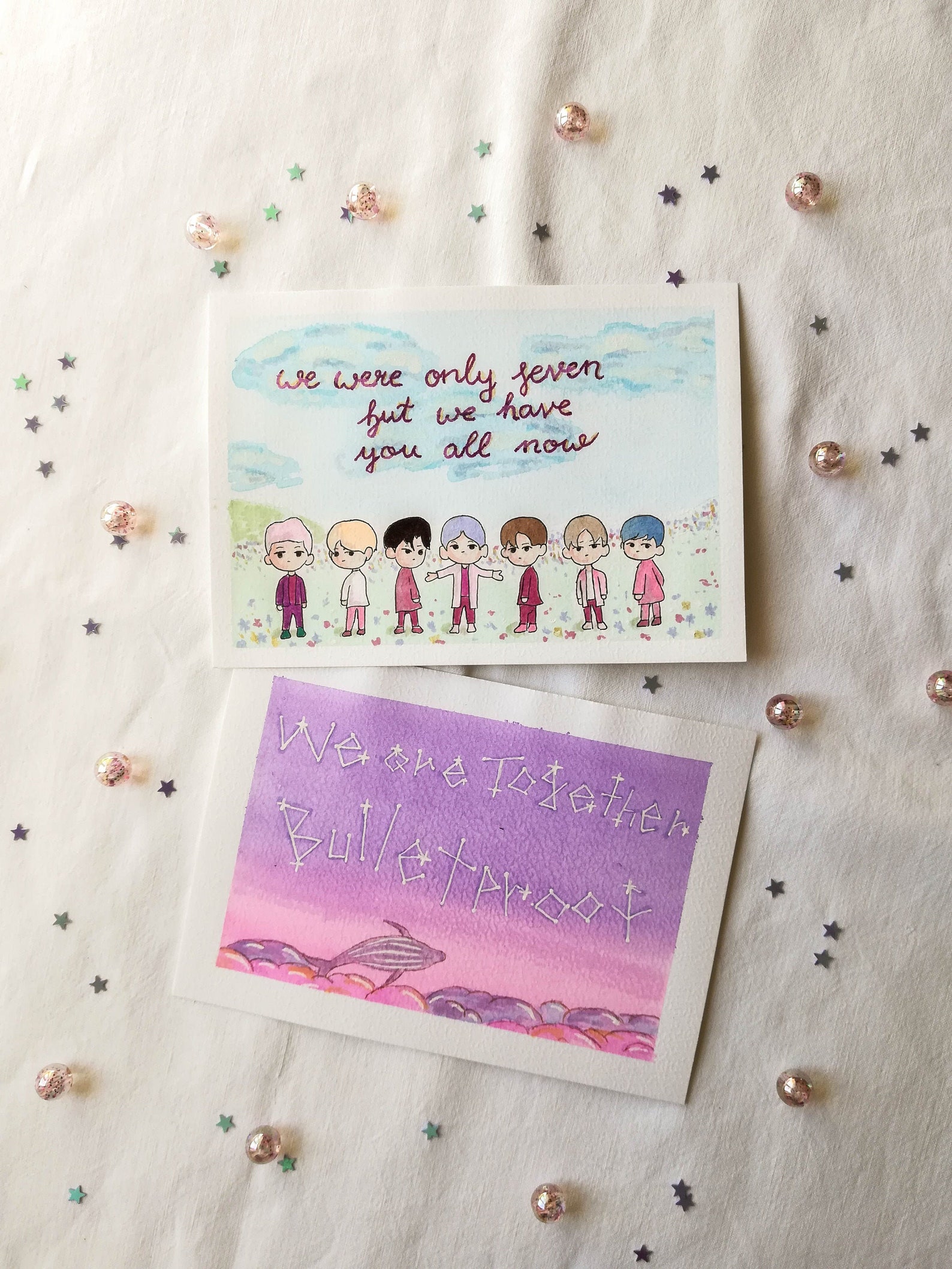 BTS / KPop / BTS Festa / BTS Postcard / KPop Fanart / KPop Etsy