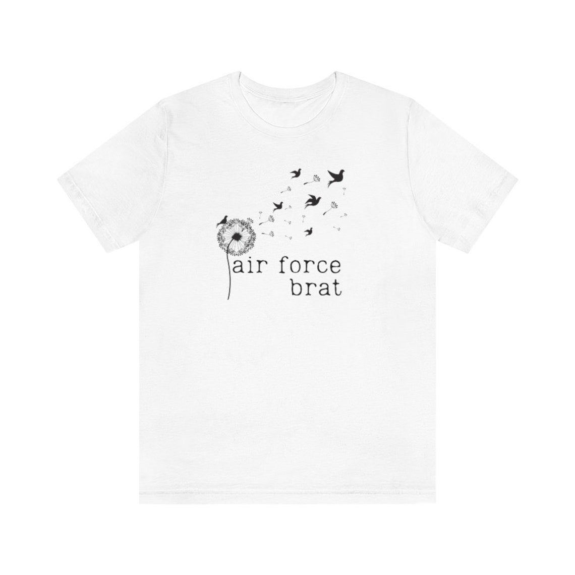 air-force-brat-tee-military-brat-dandelion-tee-military-etsy