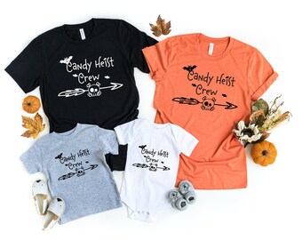 Cute Halloween Family Shirt,Candy Heist Crew Shirt,Trick or Treat shirt,Halloween Shirt, Candy shirt,Halloween Party Tee, Halloween Crew Tee