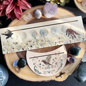 Support en bois pour carte d'affirmation, porte-cartes, porte-cartes de tarot, support pour cartes en bois naturel