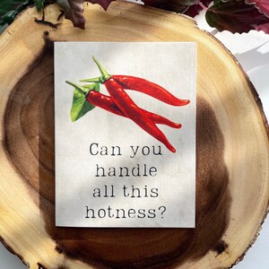 Funny Chili Greeting Card, Pun Chili Card, Vintage Style Greeting Card