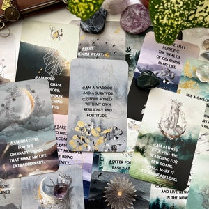Landscapes Affirmation Cards, Cards Deck, Journaling Cards, Self Care Cards, Positive Quotes, Manifesting Cards