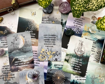 Landscapes Affirmation Cards, Cards Deck, Journaling Cards, Self Care Cards, Positive Quotes, Manifesting Cards