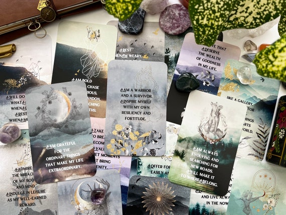Landscapes Affirmation Cards, Cards Deck, Journaling Cards, Self Care Cards, Positive Quotes, Manifesting Cards