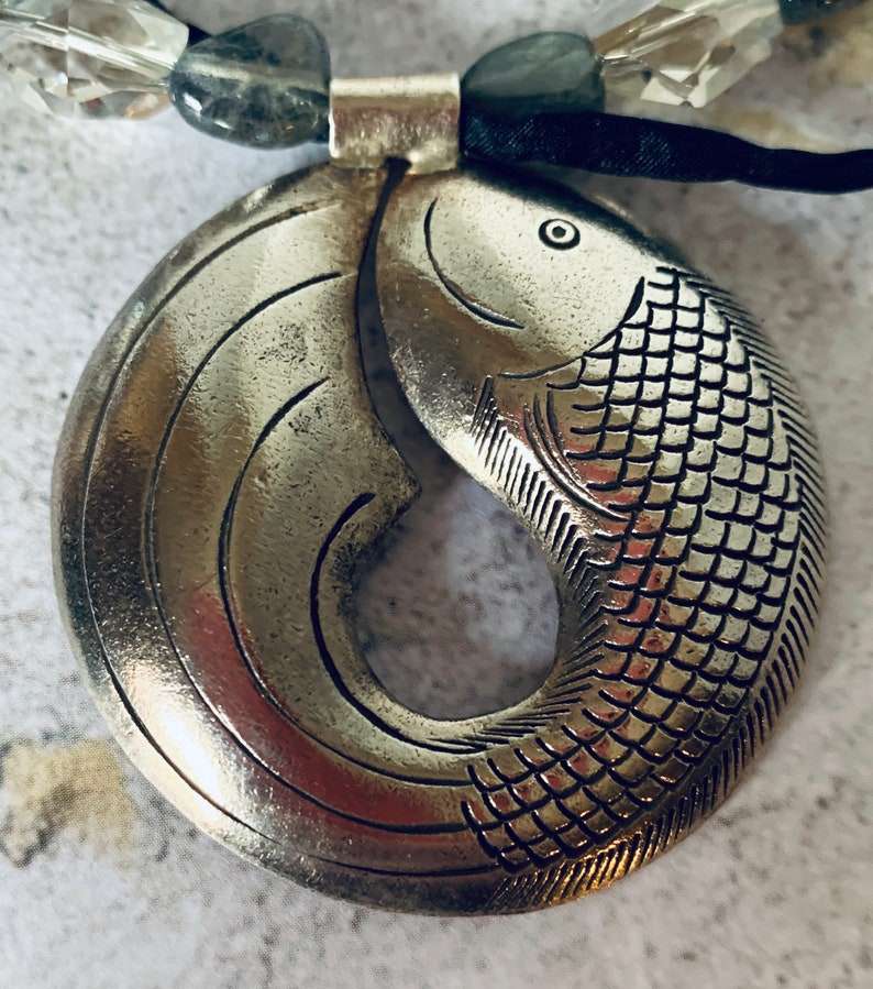 swarovski koi fish necklace