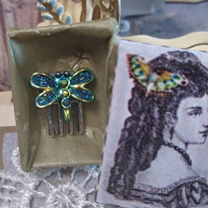 1:12 Titanic haarspeld, haarclip, poppenhuis haarkam, poppenhuis haartoebehoren, Rose DeWitt Bukater Butterfly haarkam, cadeau voor moeder