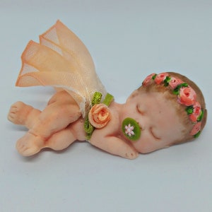 Little baby fairy. Miniature newborn doll. Mini baby with fairy dress. Miniature Ooak Baby
