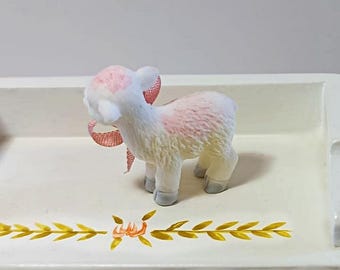 1:12 Vintage Dollhouse Lamb Toy, Retro Style Miniature Sheep