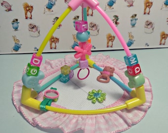 1:12 Miniature baby gym, Dollhouse toys, Dollhouse baby activity center, Dollhouse Baby toys, Miniature play gym