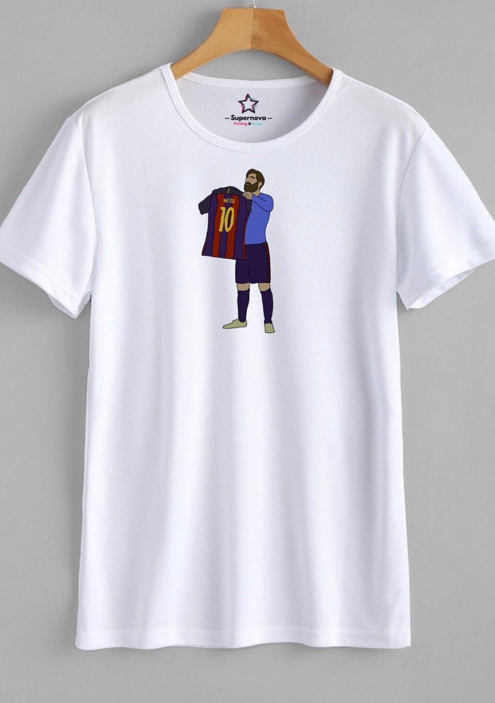 Discover Lionel Messi Barcelona FC Printed T-shirt