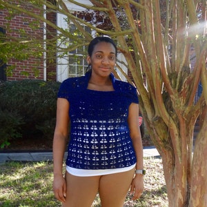 Pine Tree Lace Crochet Top Pattern: Convertible Design (Instant Download)