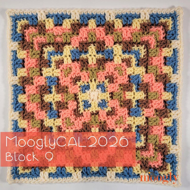 Diamonds Overlay Mosaic Crochet Blanket Square Pattern PDF
