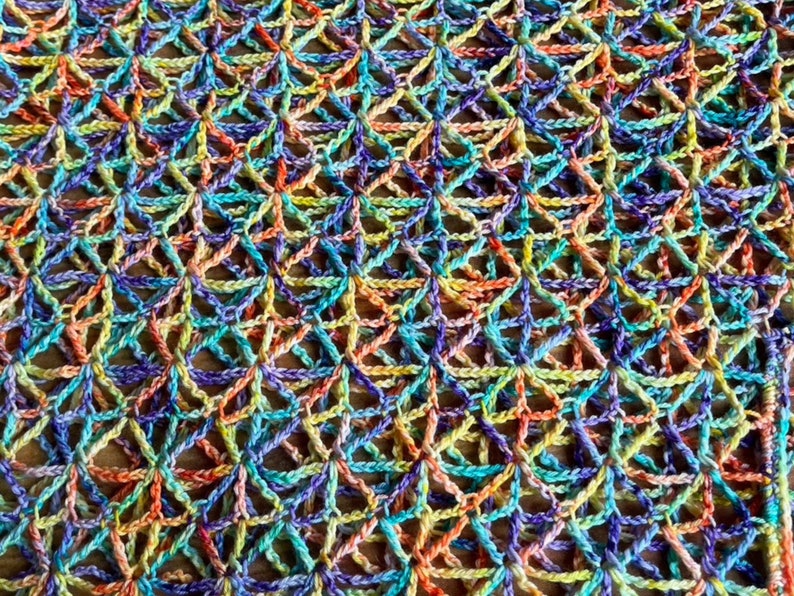 Kaleidoscope Wrap Crochet Pattern, instant download image 8