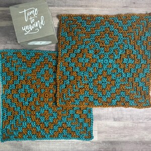 Diamonds Overlay Mosaic Crochet Blanket Square Pattern PDF