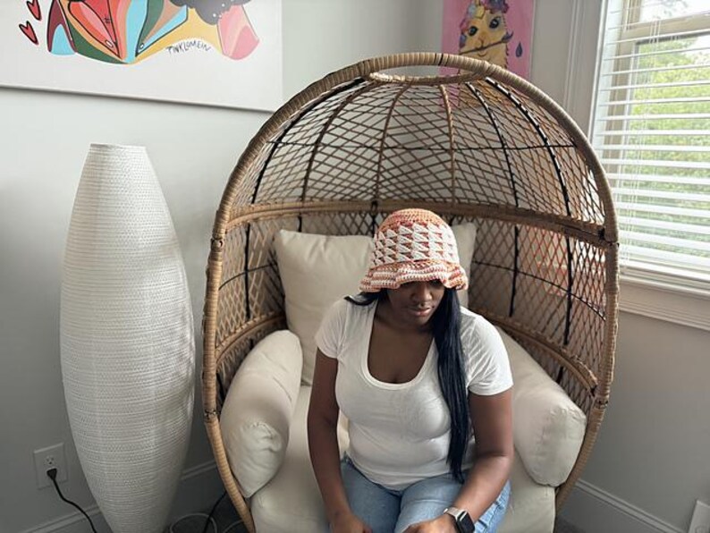 Crochet Peachy Purpose Bucket Hat Pattern PDF Easy Crochet Brimmed