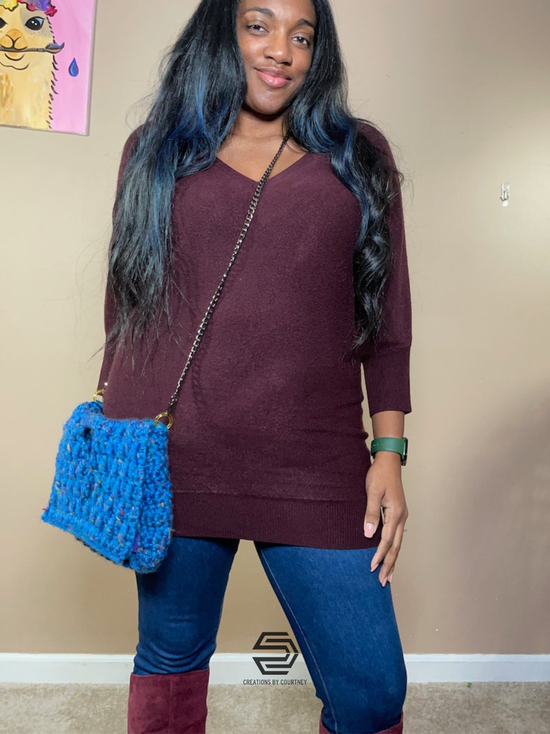 Crochet Clutch Bag Pattern: Kiera Bag with Triangle Flap (Instant Download) image 6