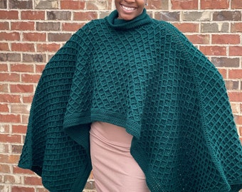 Diamanten Poncho PDF - Fortgeschrittene - Teen To Erwachsene - Kammgarn