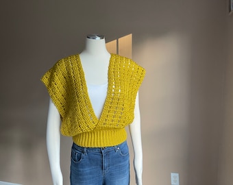 Tunisian Crochet Lattice Top, instant download, crochet pattern