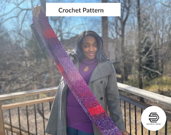 Tunisian Smock Scarf Crochet Pattern, I Smockin' Love You Scarf Crochet Pattern, Instant Download